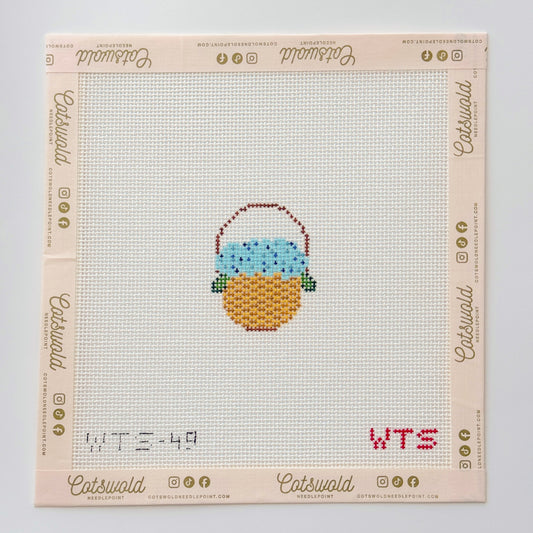 Mini Easter Basket needlepoint canvas