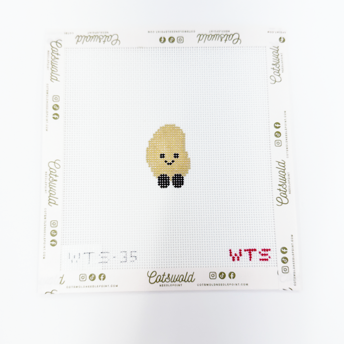 Mini potato needlepoint canvas