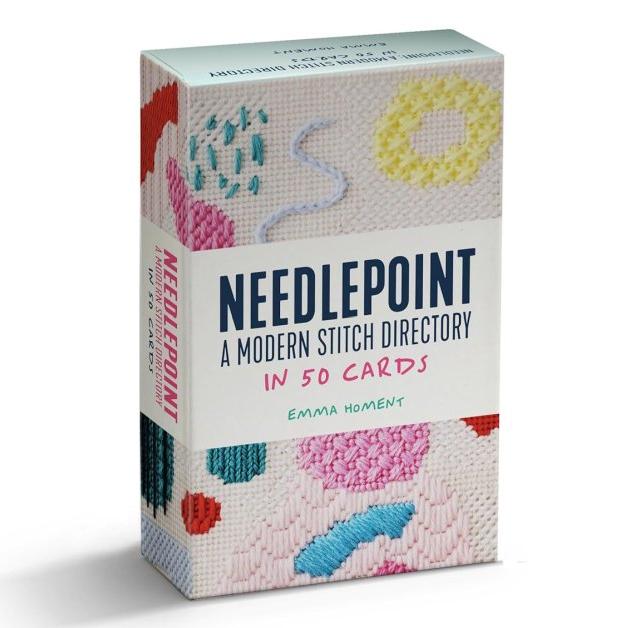 Needlepoint: A Modern Stitch Directory Card Deck by Emma Homent