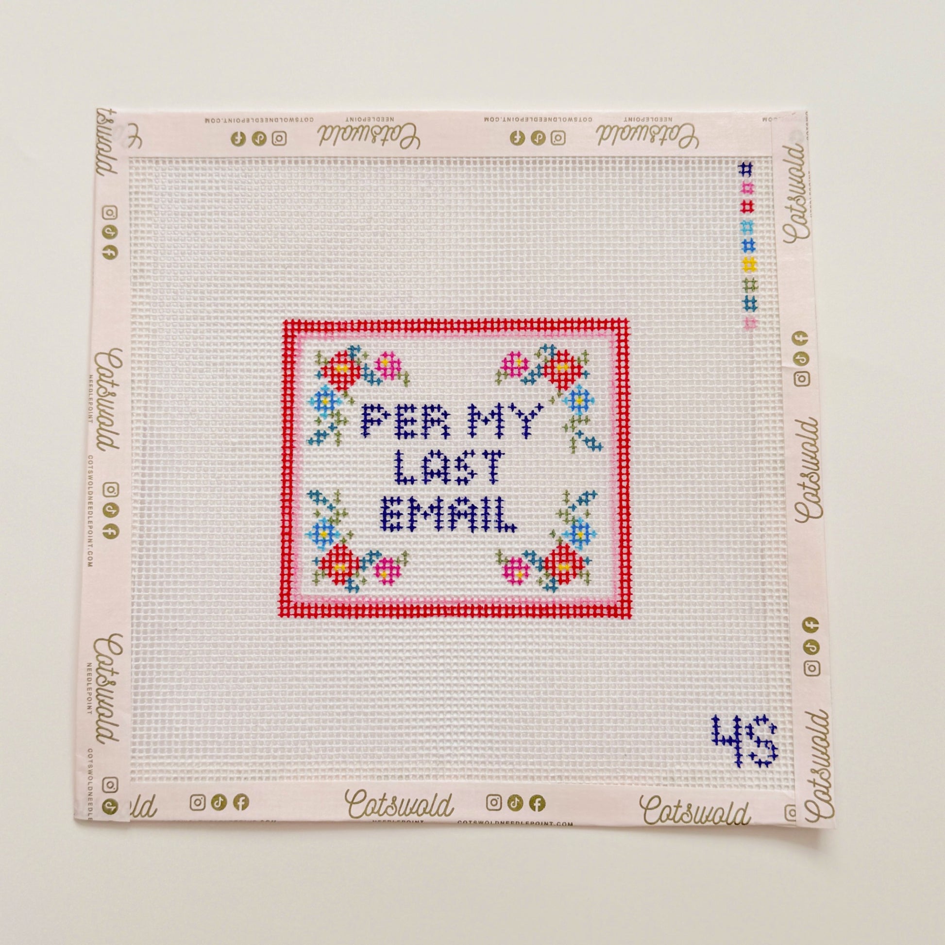 Per My Last Email Needlepoint Canvas by 4 Stitches and Giggles