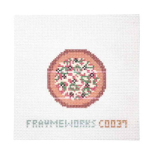 Pizza Big Round Mini Needlepoint Canvas