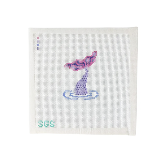 Purple Mermaid Tail needlepoint canvas