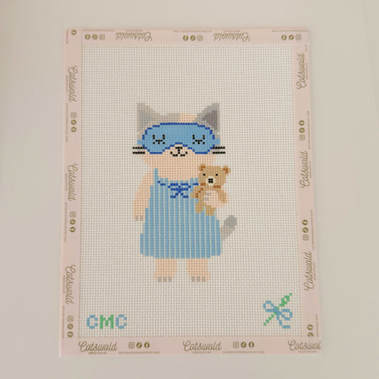 Sleepy Kitty needlepoint canvas