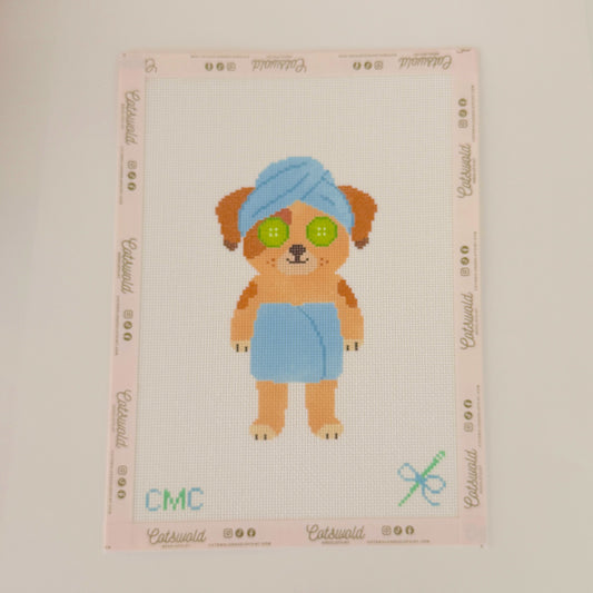Spa Doggy needlepoint canvas